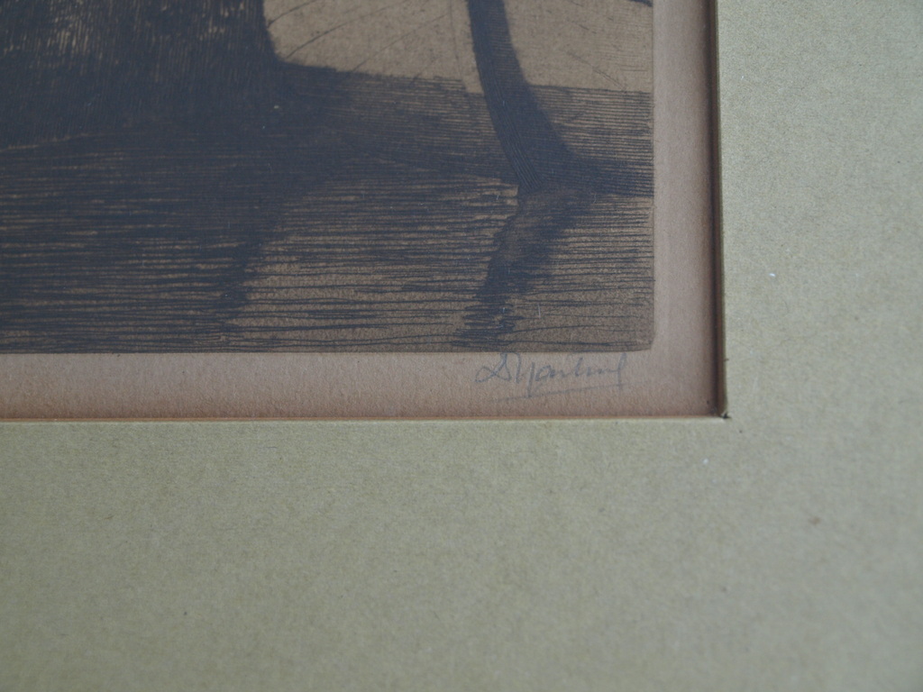 Dirk Harting : Ets , Lekkeresluis Amsterdam – Gesigneerd & ingelijst – ca 1935 kopen? Bied vanaf 35!