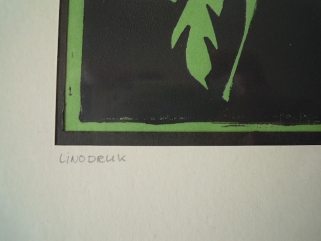 Prachtige linodruk gesigneerd ALBERT '82 - nr. 3/4 = 32 X 24 cm   kopen? Bied vanaf 10!