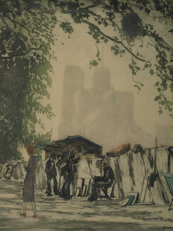 Max Pollak (1886-1970) – Ets - Notre Dame – Gesigneerd & ingelijst – ca 1925 kopen? Bied vanaf 75!