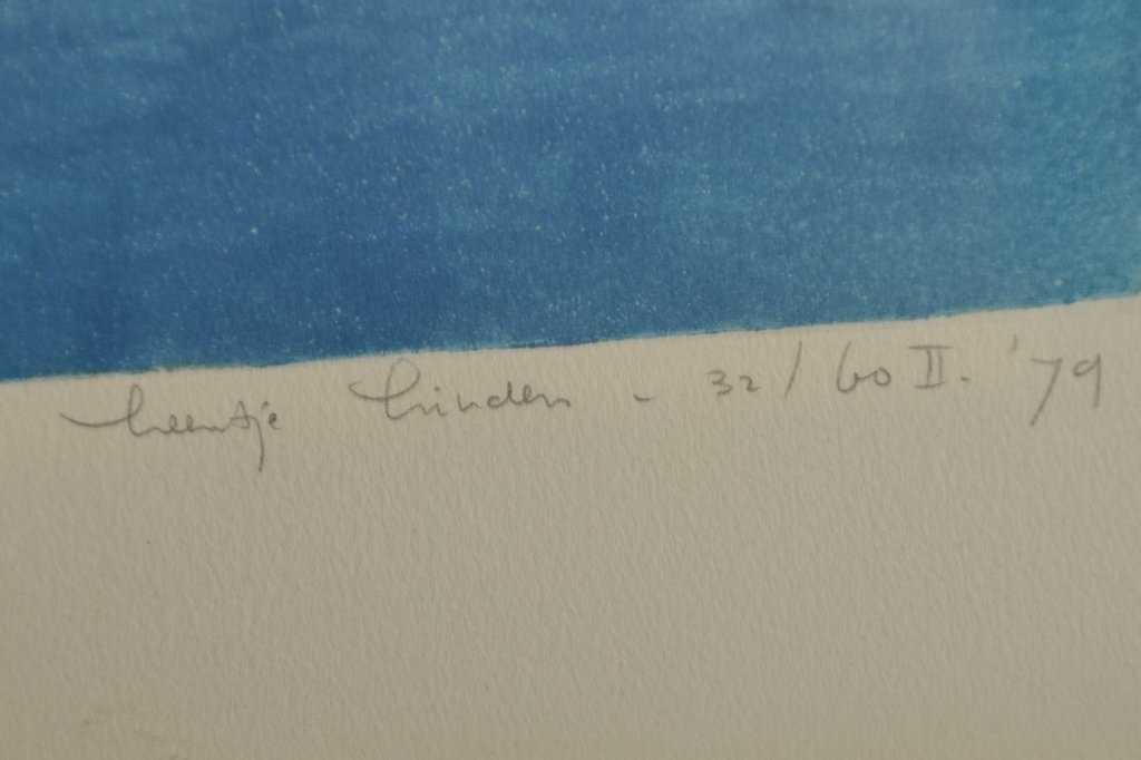 Leentje Linders - Ets en aquatint op papier - De dichter duikt kopen? Bied vanaf 10!
