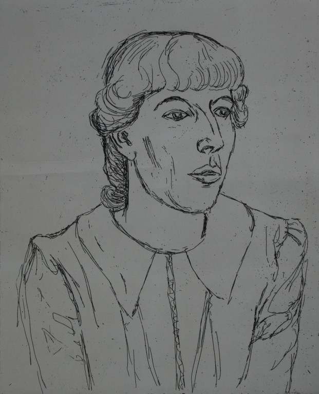 Jan Wiegers - ets - portret van een vrouw kopen? Bied vanaf 15!