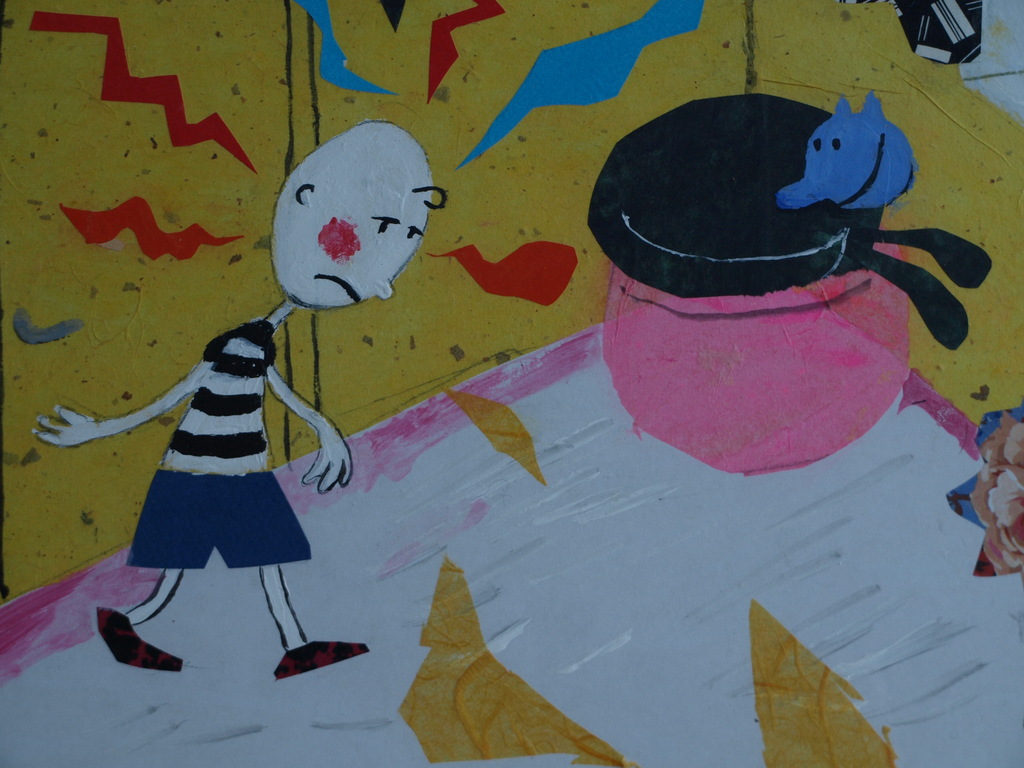 Daan Remmerts de Vries: Acryl en collage , Het leven is raar 9 – Ingelijst -1997 kopen? Bied vanaf 75!