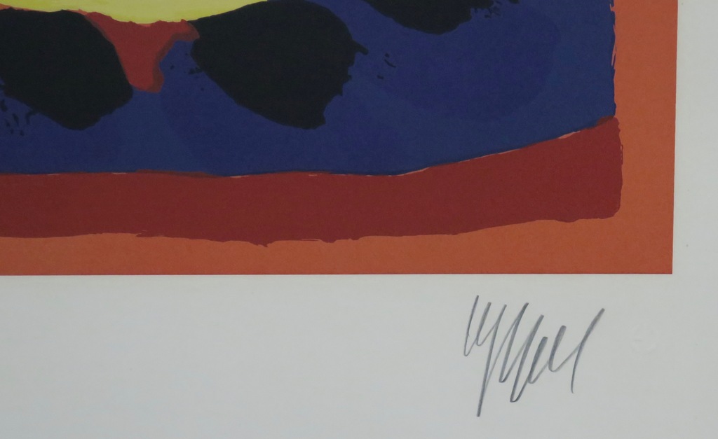 Karel Appel: Zeefdruk, Clowntje - Mooi Ingelijst (Groot!) kopen? Bied vanaf 500!