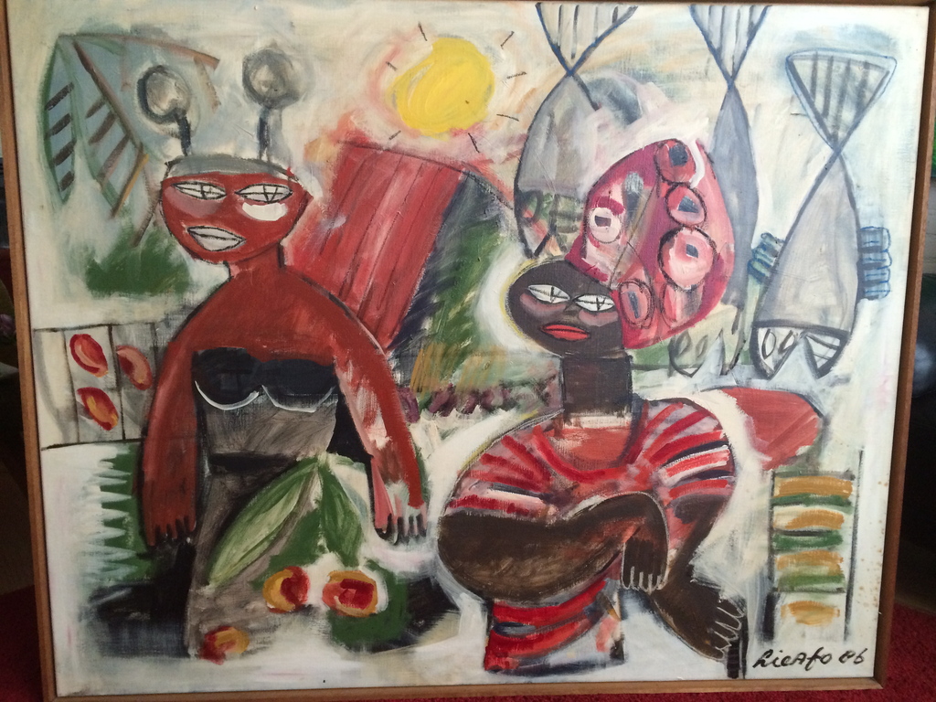 John Lie a Fo - Transformation (groot museaal werk, olieverf op doek) kopen? Bied vanaf 850!