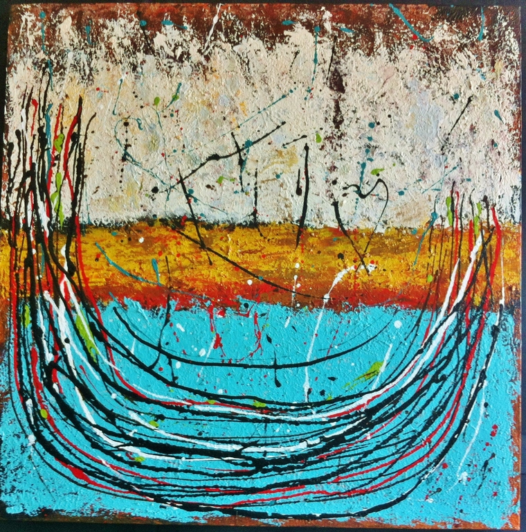 "What goes around comes around #TQ.04" John Foppen -Olie/Acryl.- Canvas-Gesign. verkocht voor € 169!