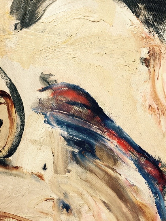 Anton Martineau - De dame moet bij komen - 150 x 150 cm -  kopen? Bied vanaf 500!