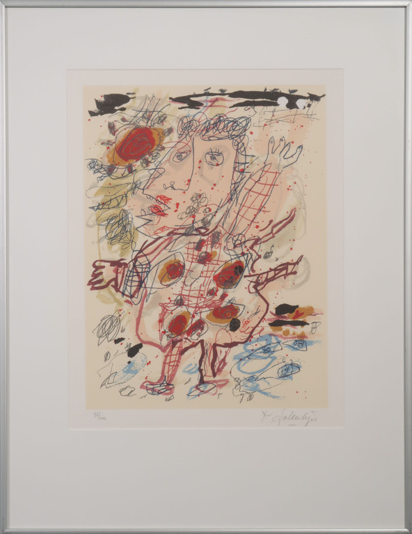 Kees Salentijn: Zeefdruk, Vestidos III - Ingelijst verkocht voor € 68!