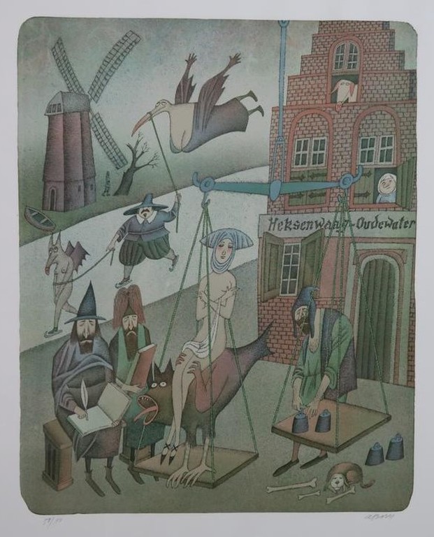 Adolf Born: Litho, Heksenwaag Oudewater - Ingelijst kopen? Bied vanaf 100!