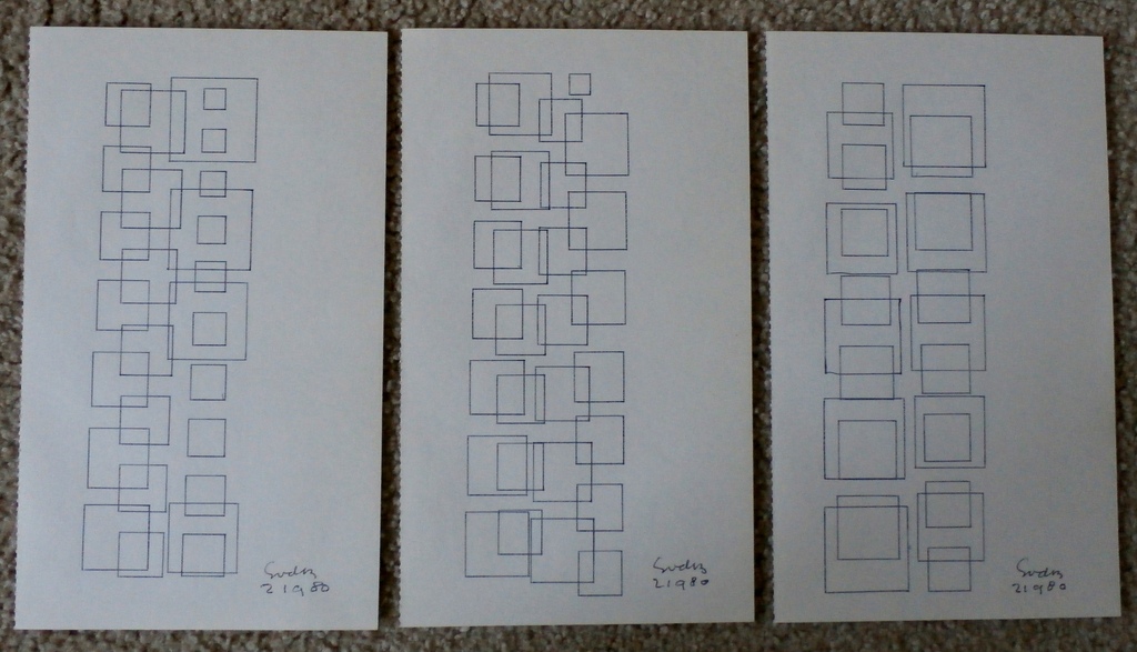 Siep van den Berg - 3 gesigneerde pentekeningen - 1980 verkocht voor € 55!