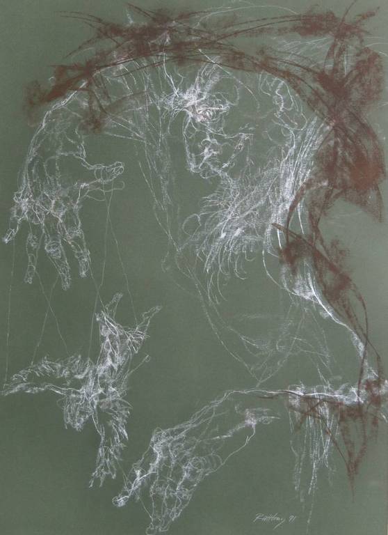 Sandor Ruttkay: Krijttekening, De marionet speler verkocht voor € 70!