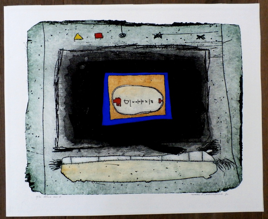 Michel van Overbeeke - ets: Black Box I - 1990 kopen? Bied vanaf 75!