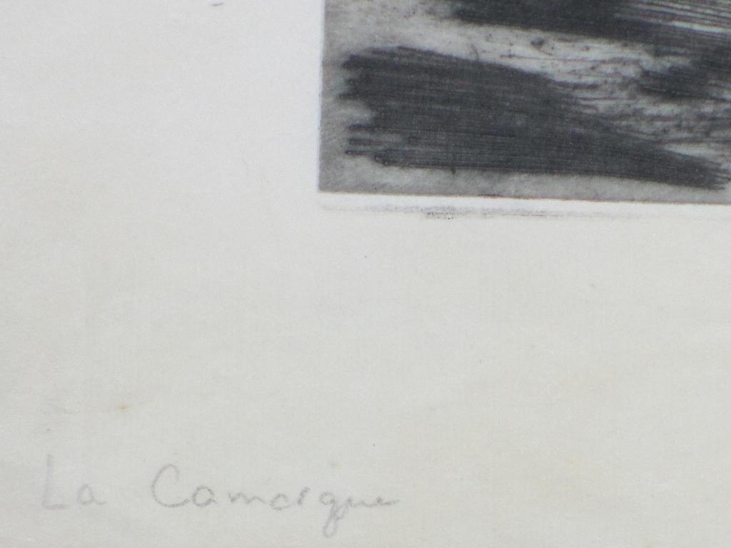 Jo Bezaan, La Camargue, Droge naald Ets kopen? Bied vanaf 90!