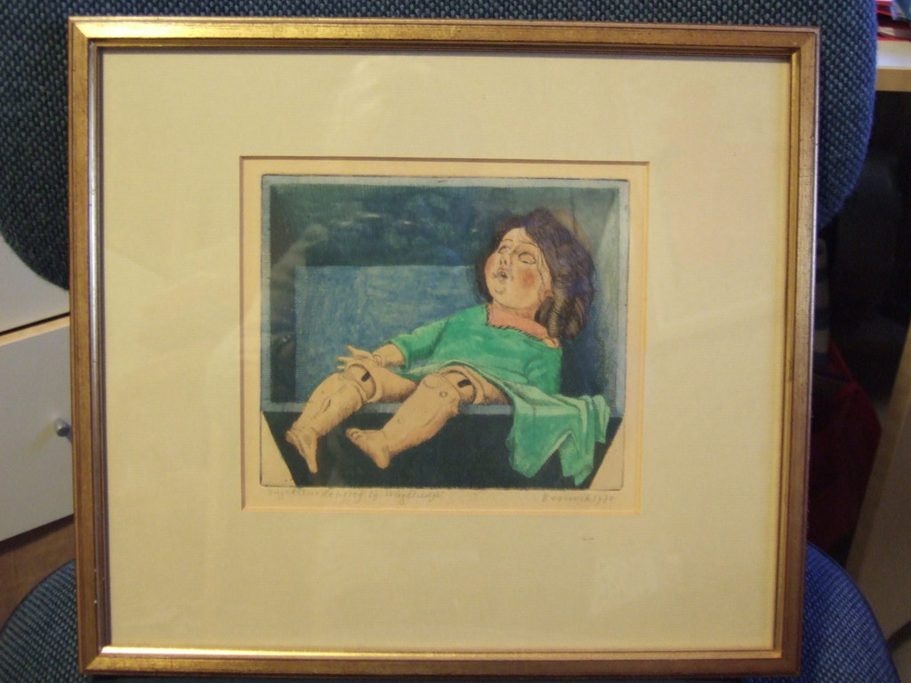 Berserik - ingekleurde ets - Wiegeliedje verkocht voor € 200!