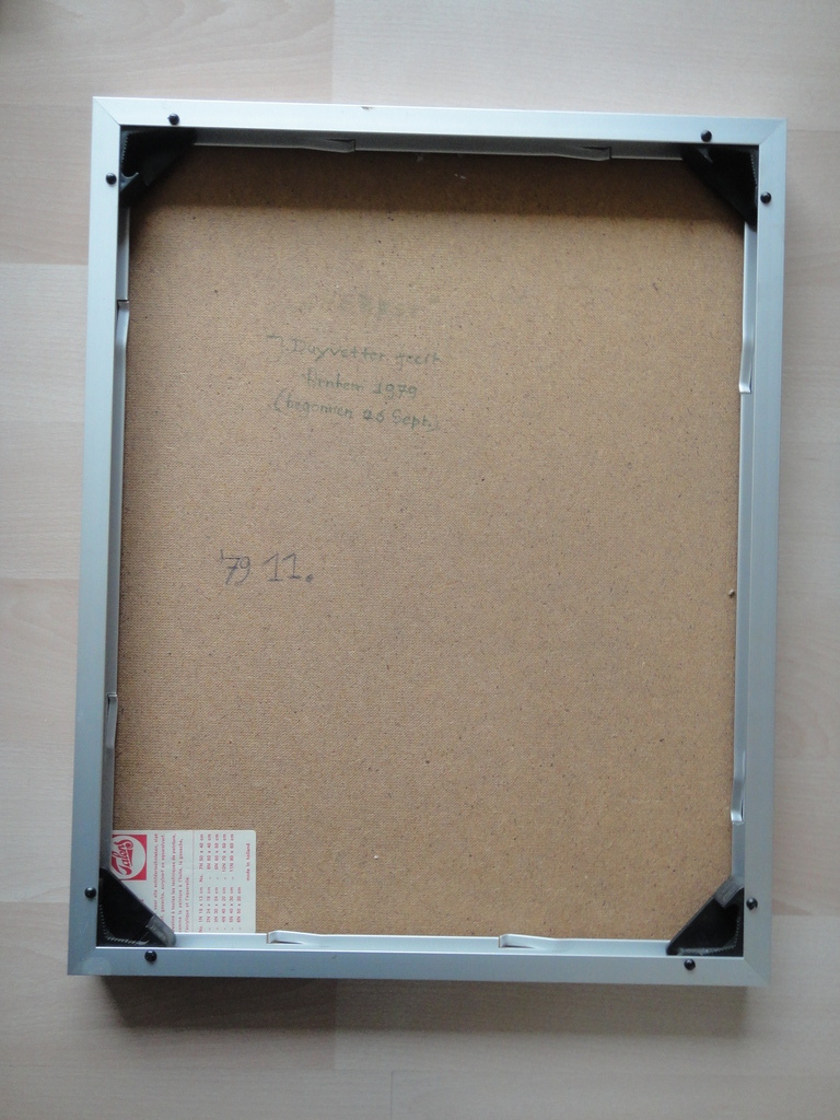 Jan Duyvetter, olieverf op board, doorkijkje naar balkon kopen? Bied vanaf 55!