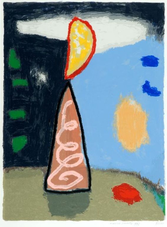 Harry Gerritz, mooie zeefdruk Feestelijk maanlicht uit 1992: 91/100 verkocht voor € 50!