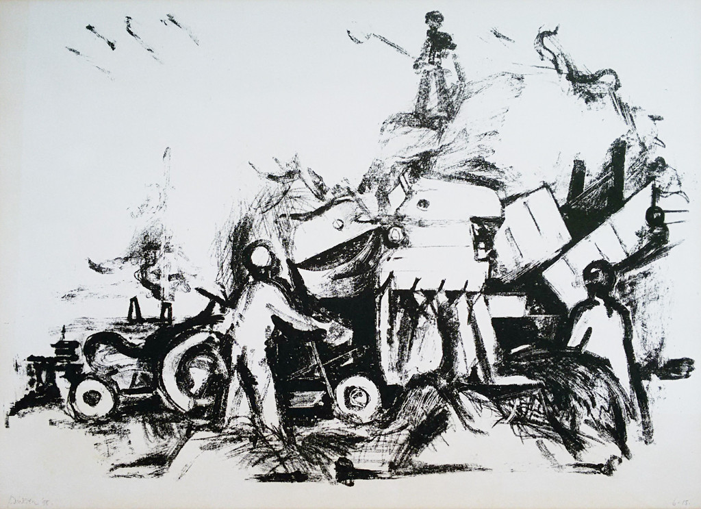 Jef Diederen - Landarbeiders (1955), litho kopen? Bied vanaf 95!