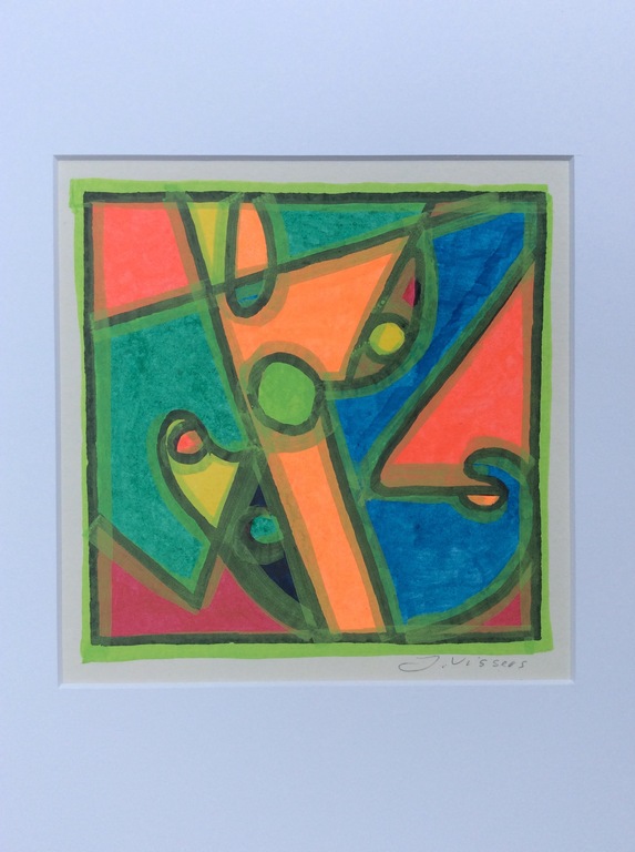 Jack Vissers, acryl op papier kopen? Bied vanaf 1!