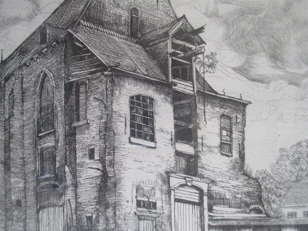 Onbekend gesign. ingelijste ets kopen? Bied vanaf 25!