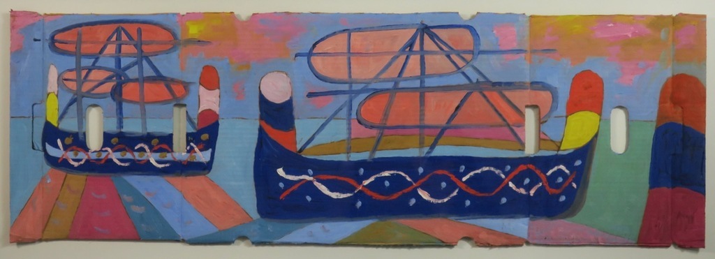 Meertje Kaal: Olieverf op Karton, Het schip II - Ingelijst (Groot) kopen? Bied vanaf 1!