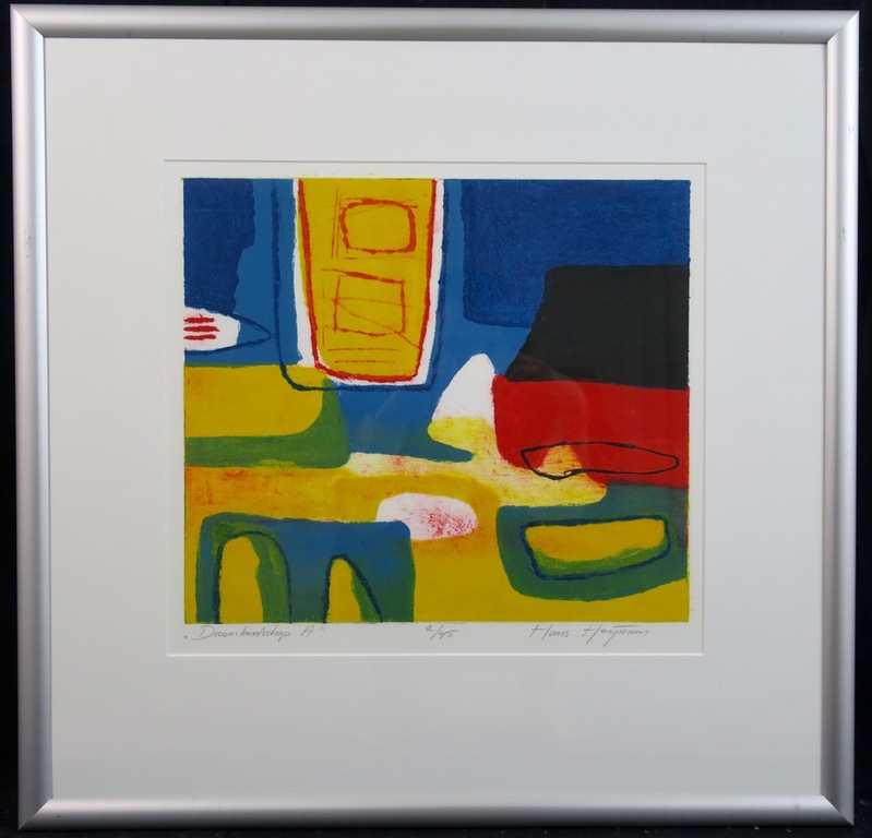 Hans Heijman: Ets, Droomlandschap A - Ingelijst verkocht voor € 50!