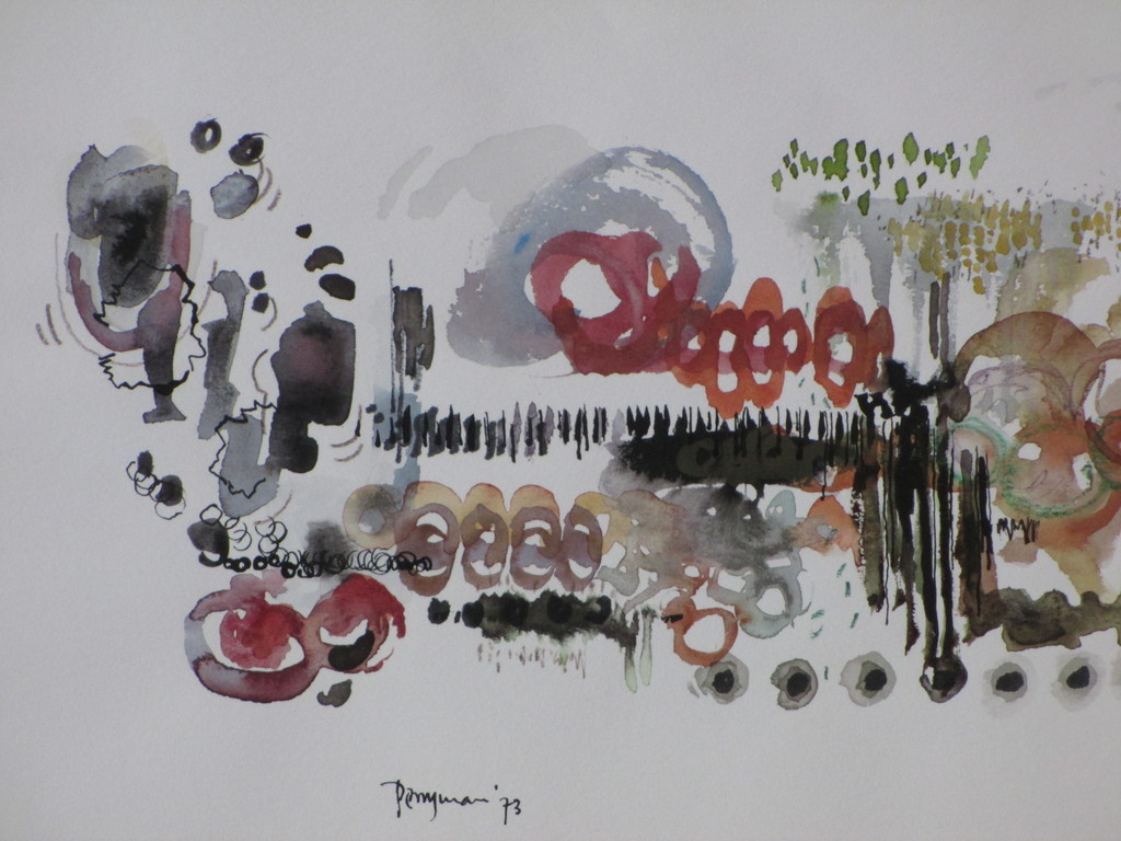 Norman Perryman, Cosmische abstracte compositie, Gemengde techniek kopen? Bied vanaf 40!