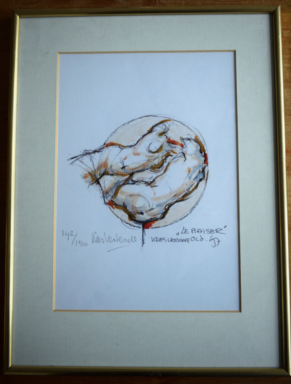 Kees Verkade - Zeefdruk - Le Baiser kopen? Bied vanaf 150!