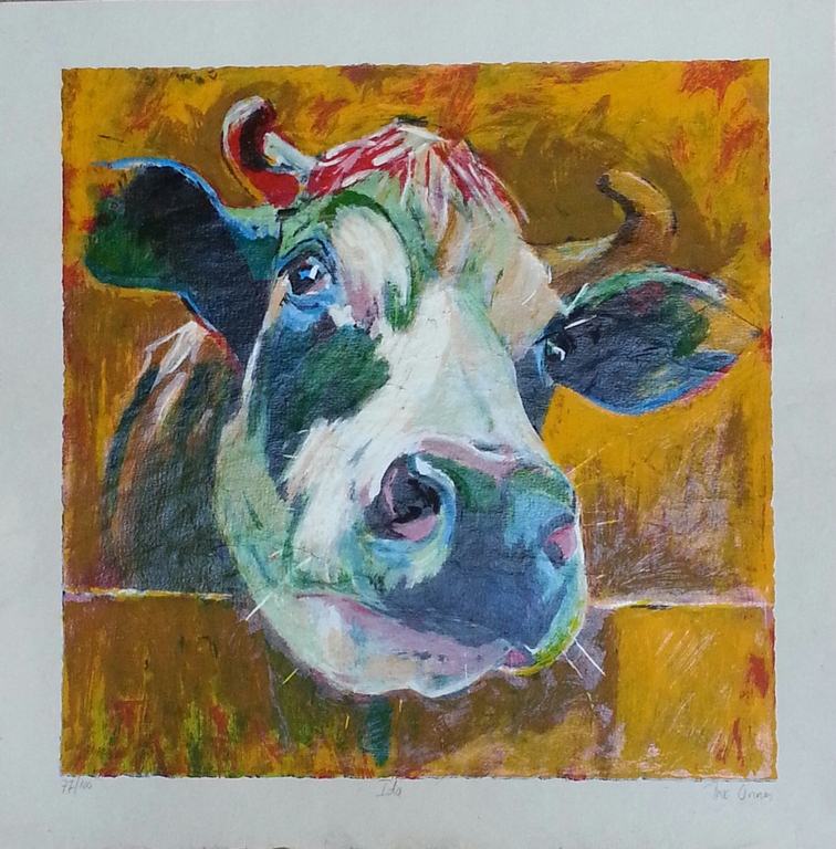 Theo Onnes, zeefdruk, titel: verkocht voor € 80!