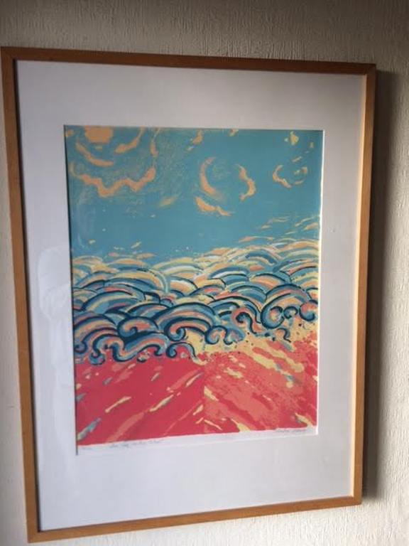 Milou Honig Zeefdruk  Titel - The Sky is the Limit - Ingelijst achter glas kopen? Bied vanaf 39!