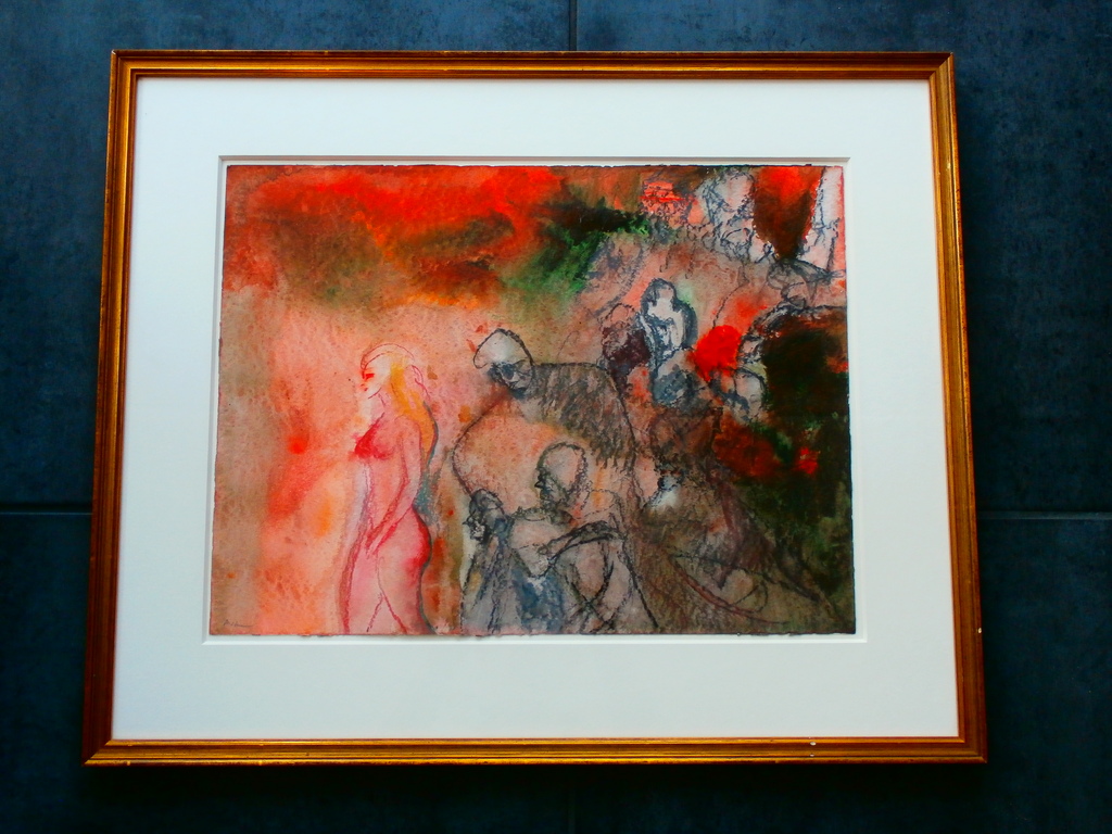 Laatste keer: Luis Filcer -  gemengde techniek op papier: The Truth kopen? Bied vanaf 375!