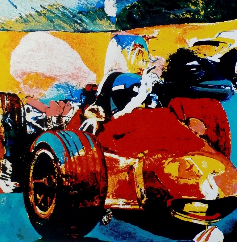 Kees van Bohemen - Autorace - zeefdruk verkocht voor € 75!