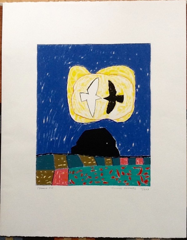 Harrie Gerritz, zeefdruk, Memo F.K. Gesigneerd verkocht voor € 65!