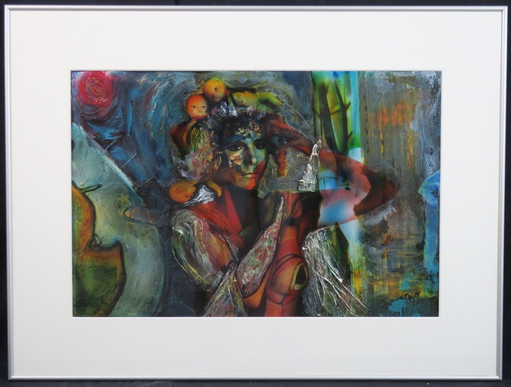 Franca Muller Jabusch: Handbewerkte foto, Born free - Ingelijst verkocht voor € 80!