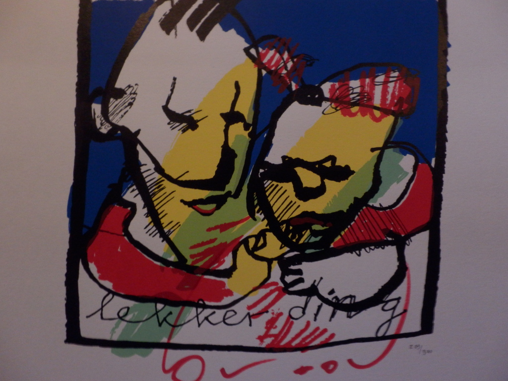 HERMAN BROOD, Gelimiteerde en HANDGESIGNEERDE Zeefdruk  LEKKER DING verkocht voor € 170!