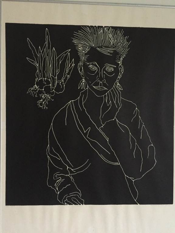 Beatrice Kluivers - linosnede 1/20 Zelfportet I (46,5 x 49 cm) 1986 kopen? Bied vanaf 1!