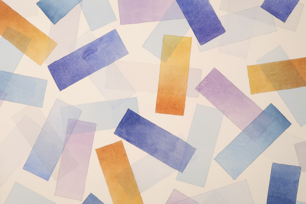 Frans van de Vrande: Aquarel, Compositie met rechthoeken II kopen? Bied vanaf 20!