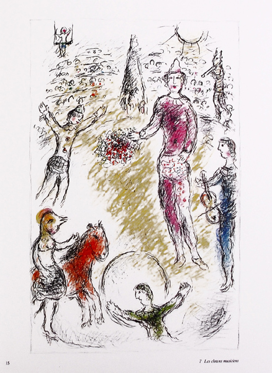 Marc Chagall - Les clowns musiciens - Derriere le miroir- no.246 / 1981 verkocht voor € 40!
