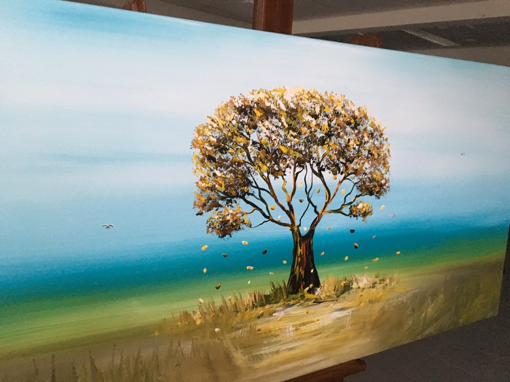 Gena- De Geluksboom- Acrylverf op doek kopen? Bied vanaf 300!