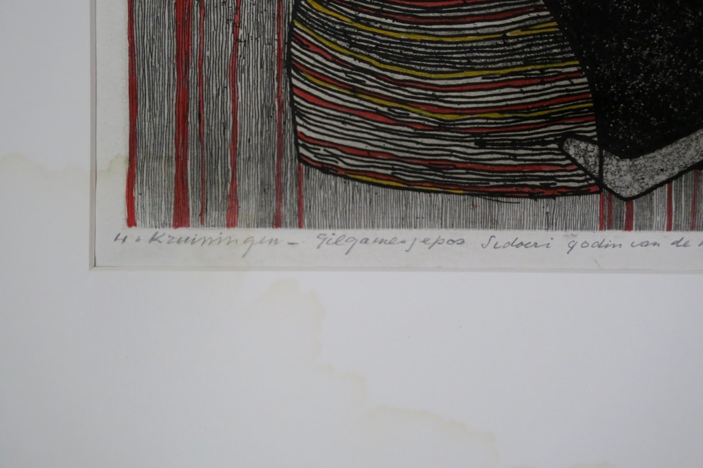 Harry van Kruiningen: Ets met reliëfdruk, Gilgamesj epos kopen? Bied vanaf 50!