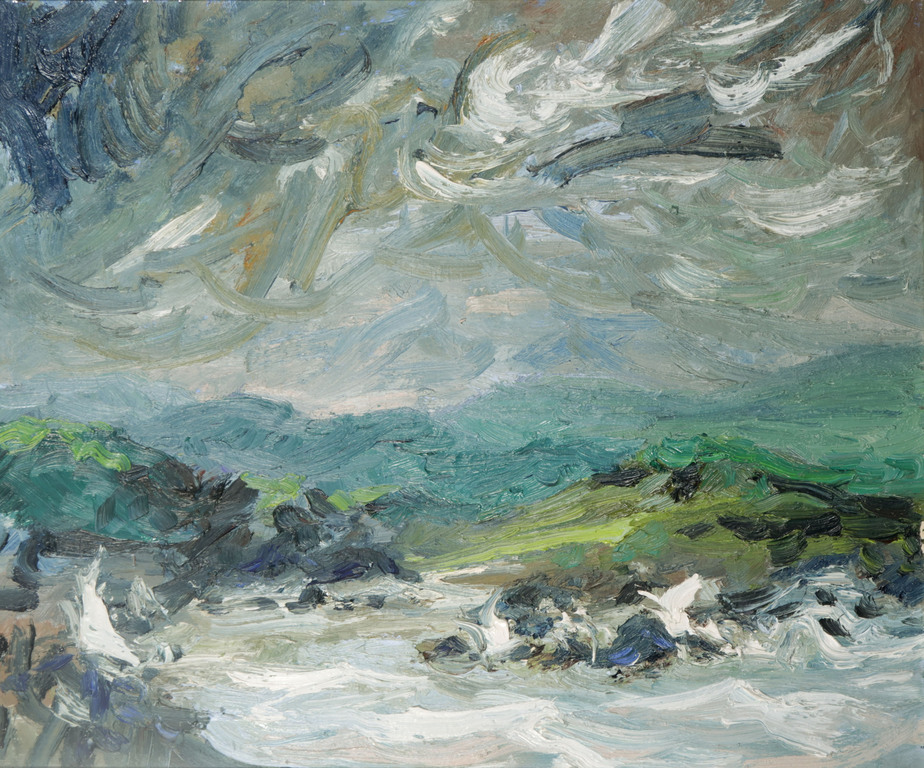 Henk Heideveld: Olieverf op paneel, Iers landschap - Ingelijst kopen? Bied vanaf 100!