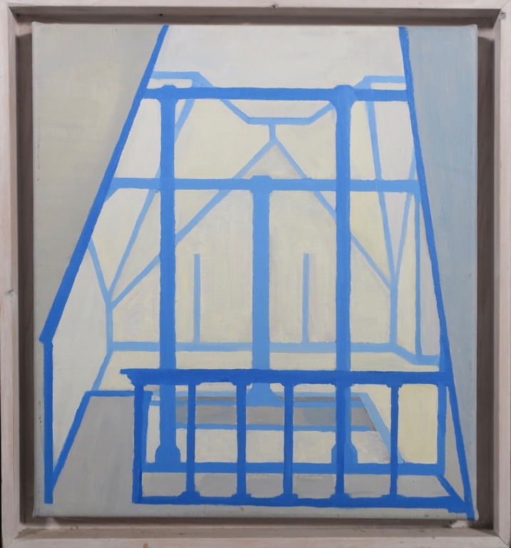 Marcel Doorduin: Olieverf op doek, Blauwe zolder II - Ingelijst kopen? Bied vanaf 200!