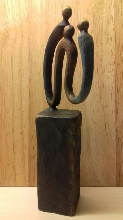 Geheel verbronsde sculptuur ** Verbondenheid ** kopen? Bied vanaf 26!