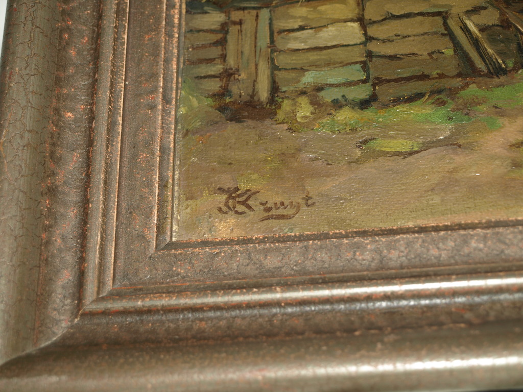 Cornelis Jacobus Aart Kruijt (1869-1945)- Olieverf – Schuur te Staphorst –1934 kopen? Bied vanaf 95!