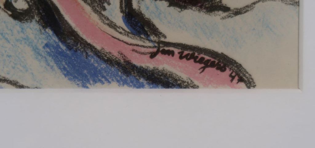 Jan Wiegers: Litho, Berglandschap - Ingelijst kopen? Bied vanaf 80!