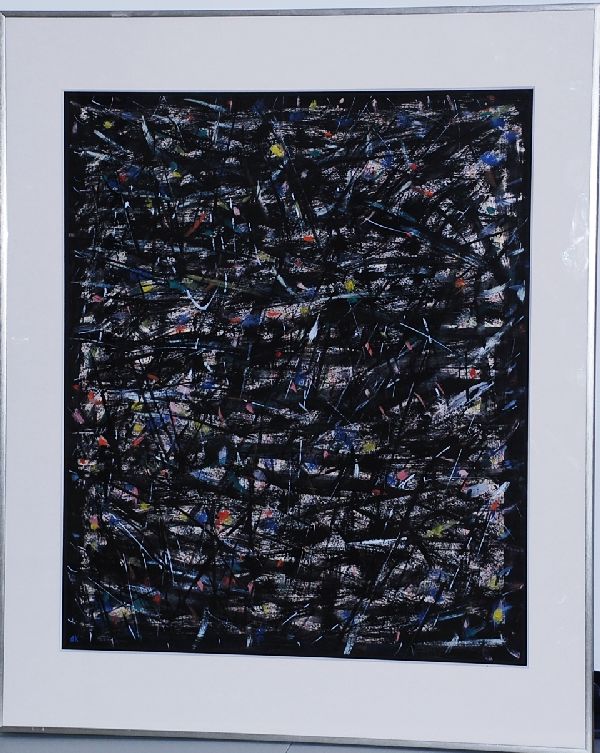 Age Klink: Gouache. Abstracte Compositie. Ingelijst. kopen? Bied vanaf 100!