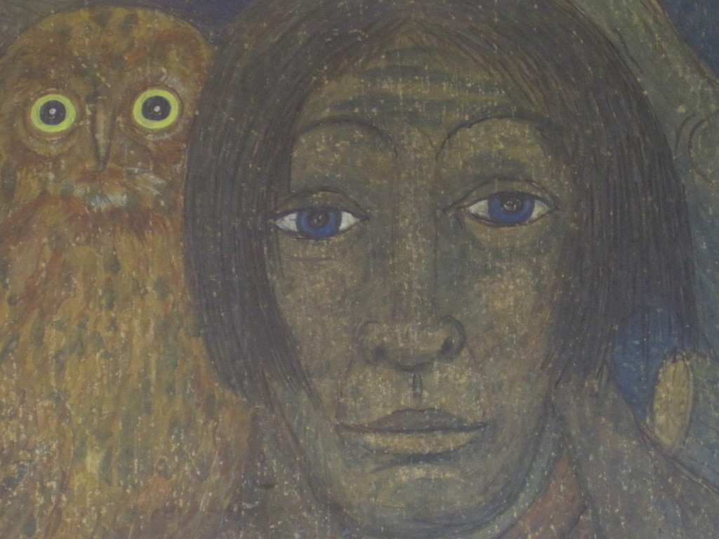 Ger Langeweg 1891-1970 aquarel "Man en uil " gesigneerd 1950  kopen? Bied vanaf 1!