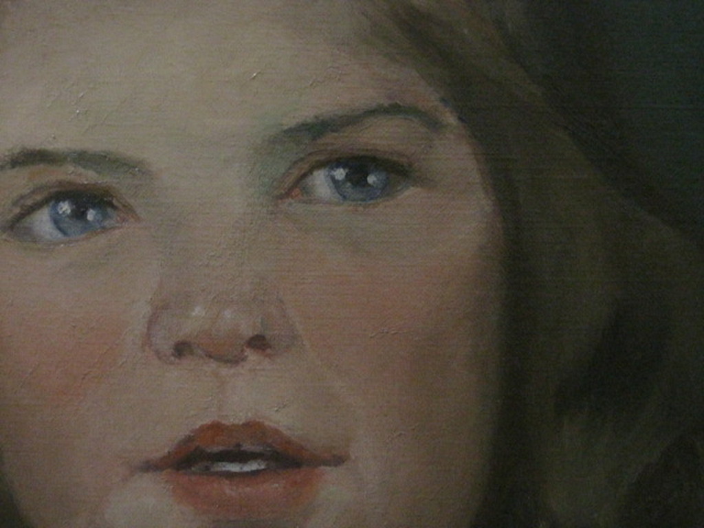 Vroeg 20e eeuws olieverf portret van meisje met strik gesigneerd rechtsonder kopen? Bied vanaf 1!