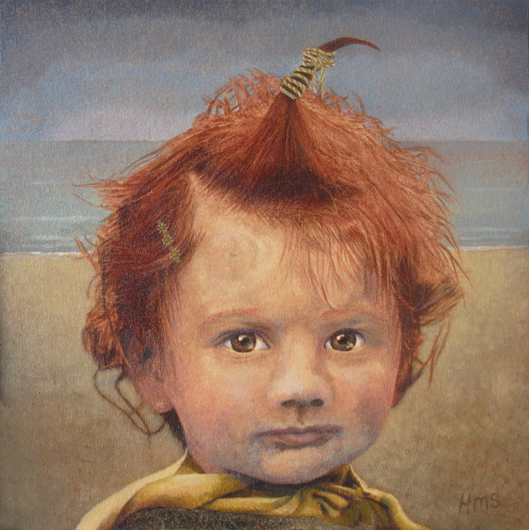 Schilder Hermanus, olieverf op paneel marouflee, 'houtje touwtje' kopen? Bied vanaf 350!