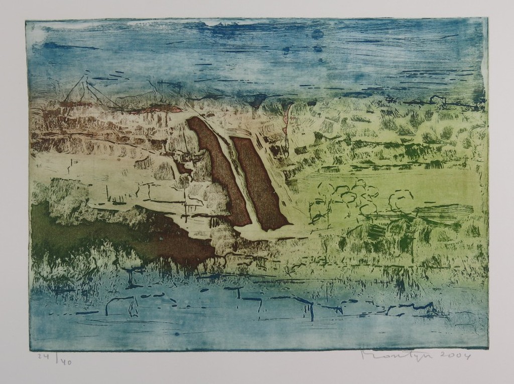 Jan Montyn: Ets, Landschap verkocht voor € 140!