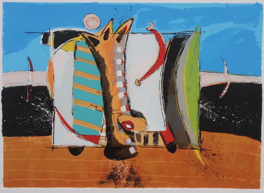 Cor de Jong: Zeefdruk, Het voorteken - Ingelijst kopen? Bied vanaf 1!