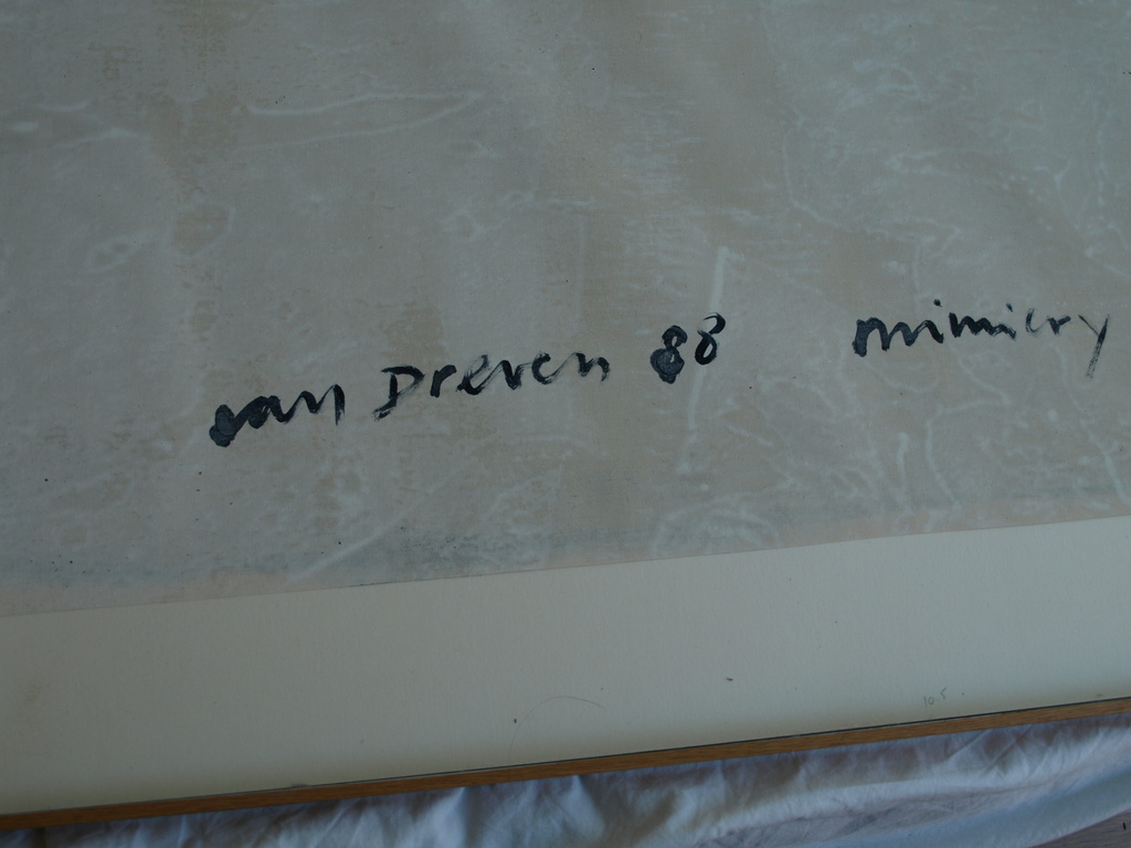 Maarten van Dreven (1941-2001) – Acryl op katoen –“Mimicry” – Ingelijst - 1988   kopen? Bied vanaf 125!